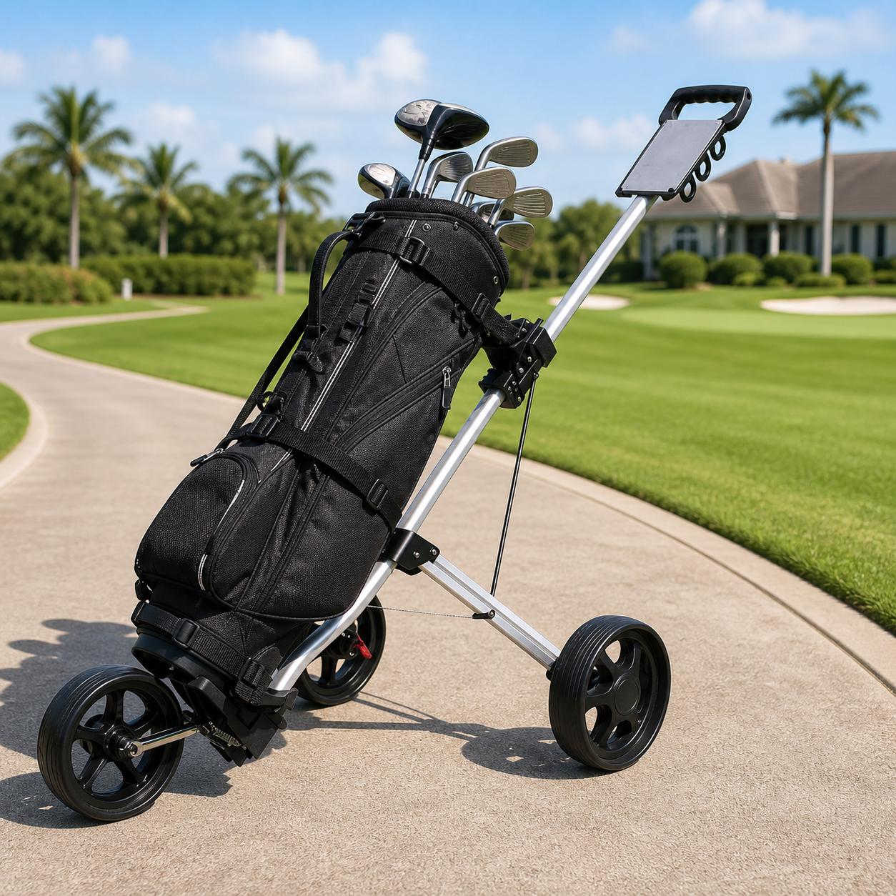 Cubnova Three-Wheel Golf Bag Cart