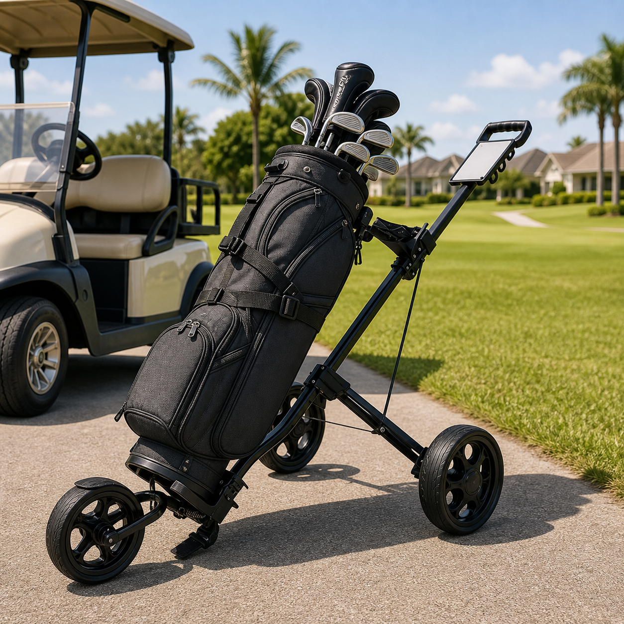 Cubnova Three-Wheel Golf Bag Cart